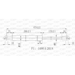 Molla A Gas Portellone posteriore destro/Sinistro per Audi A3 (8P1) e A3 (8V1) GSR6153.00 - 80-GSR6153.00 - 80-GSR6153.00