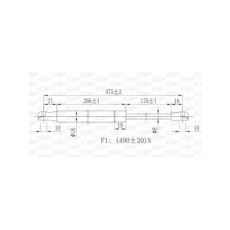 Molla A Gas Portellone posteriore destro/Sinistro per Audi A3 (8P1) e A3 (8V1) GSR6153.00