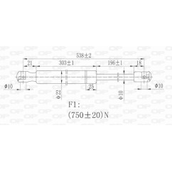 Molla A Gas Portellone posteriore destro/Sinistro per Peugeot 308 GSR6192.00