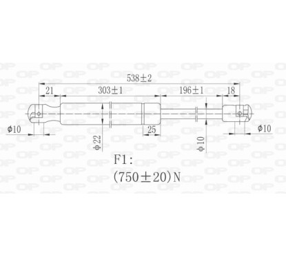 Molla A Gas Portellone posteriore destro/Sinistro per Peugeot 308 GSR6192.00 - 80-GSR6192.00 - 80-GSR6192.00