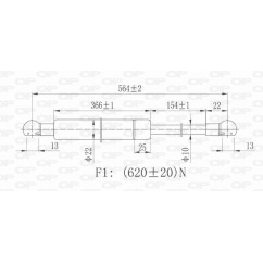 Molla A Gas Portellone posteriore destro/Sinistro per Volvo XC60 GSR6203.00