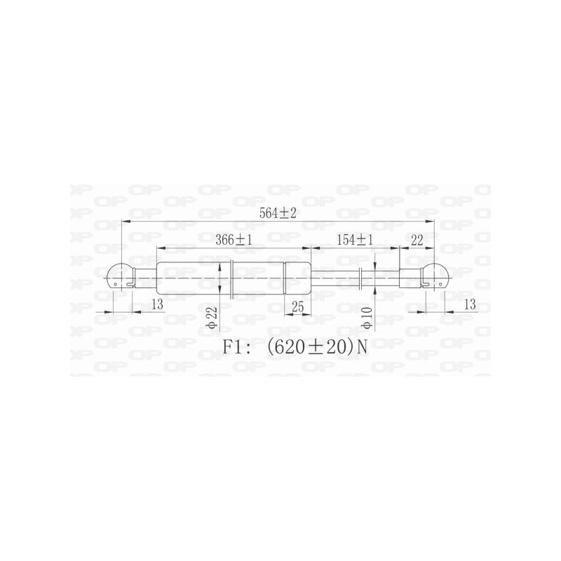Molla A Gas Portellone posteriore destro/Sinistro per Volvo XC60 GSR6203.00