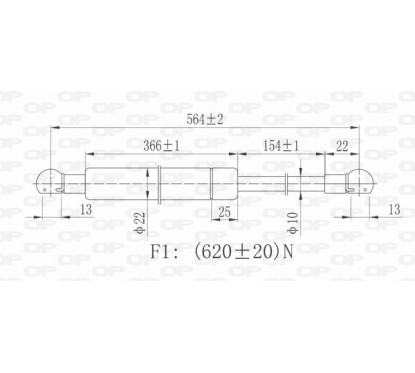 Molla A Gas Portellone posteriore destro/Sinistro per Volvo XC60 GSR6203.00 - 80-GSR6203.00 - 80-GSR6203.00