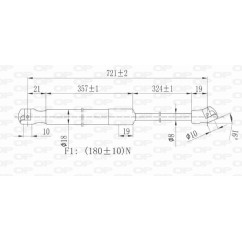 Molla A Gas Cofano anteriore destro/Sinistro per Opel Insigna GSR6355.00 - 80-GSR6355.00 - 80-GSR6355.00