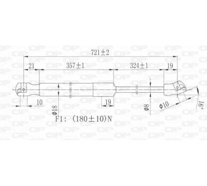 Molla A Gas Cofano anteriore destro/Sinistro per Opel Insigna GSR6355.00 - 80-GSR6355.00 - 80-GSR6355.00