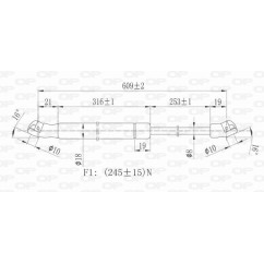 Molla A Gas Portellone posteriore destro/Sinistro per Opel Corsa D GSR6375.00 - 80-GSR6375.00 - 80-GSR6375.00