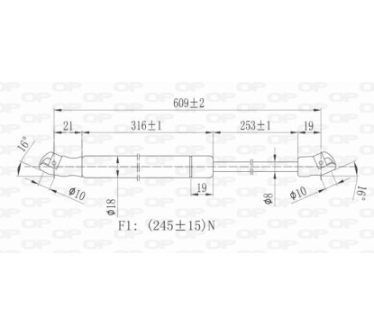 Molla A Gas Portellone posteriore destro/Sinistro per Opel Corsa D GSR6375.00 - 80-GSR6375.00 - 80-GSR6375.00