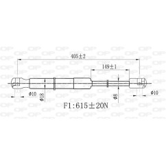 Molla A Gas Portellone posteriore destro/Sinistro per Dacia Duster GSR6442.00