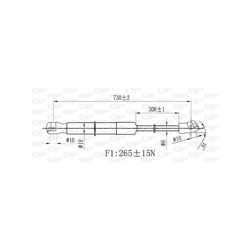 Molla A Gas Cofano anteriore destro per Volkswagen Golf (VI) e Golf (VI) Gti-Gtd GSR6463.01