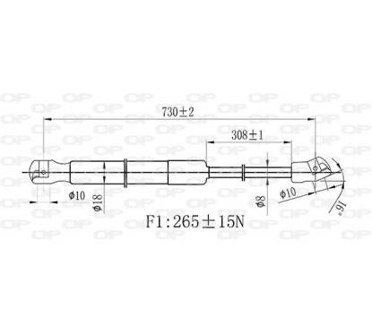 Molla A Gas Cofano anteriore destro per Volkswagen Golf (VI) e Golf (VI) Gti-Gtd GSR6463.01 - 80-GSR6463.01 - 80-GSR6463.01