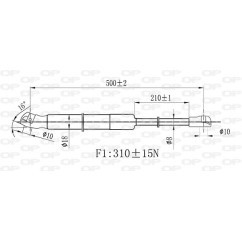 Molla A Gas Cofano anteriore sinistro per Volkswagen Polo GSR6468.10