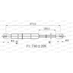 Molla A Gas Portellone posteriore destro/Sinistro per Peugeot 2008 GSR6481.00 - 80-GSR6481.00 - 80-GSR6481.00