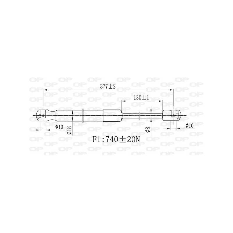 Molla A Gas Portellone posteriore destro/Sinistro per Peugeot 2008 GSR6481.00