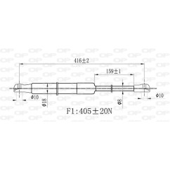 Molla A Gas Portellone posteriore destro/Sinistro per Toyota Yaris GSR6490.00 - 80-GSR6490.00 - 80-GSR6490.00