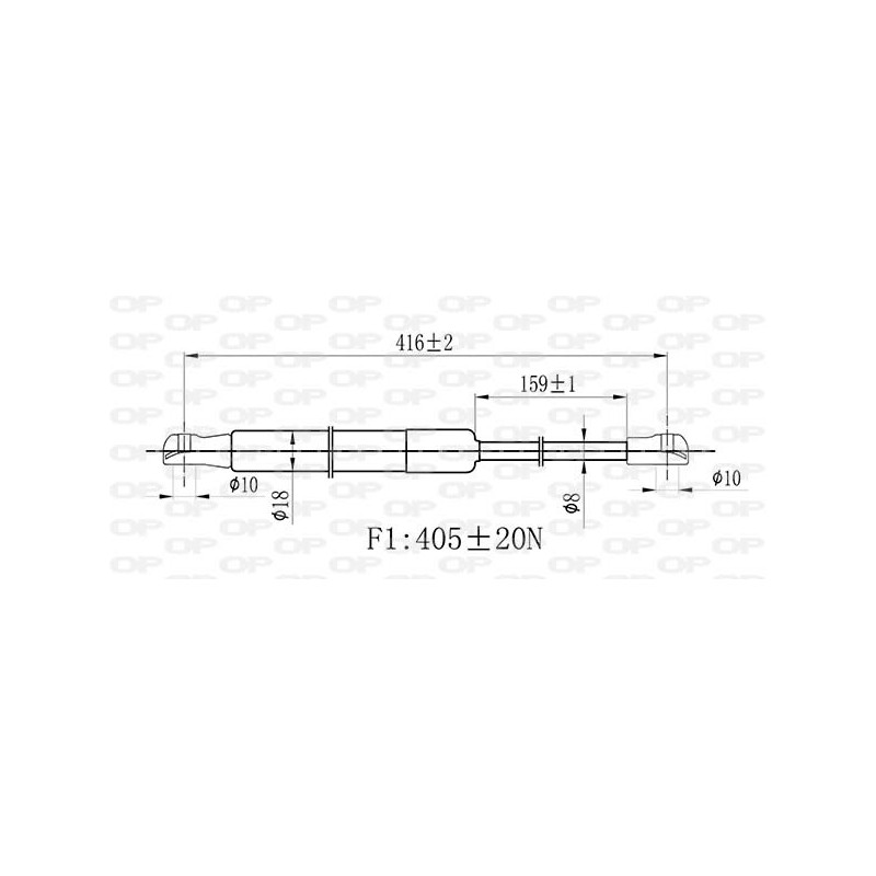 Molla A Gas Portellone posteriore destro/Sinistro per Toyota Yaris GSR6490.00
