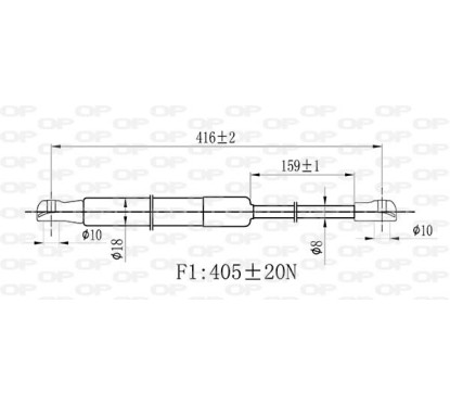 Molla A Gas Portellone posteriore destro/Sinistro per Toyota Yaris GSR6490.00 - 80-GSR6490.00 - 80-GSR6490.00