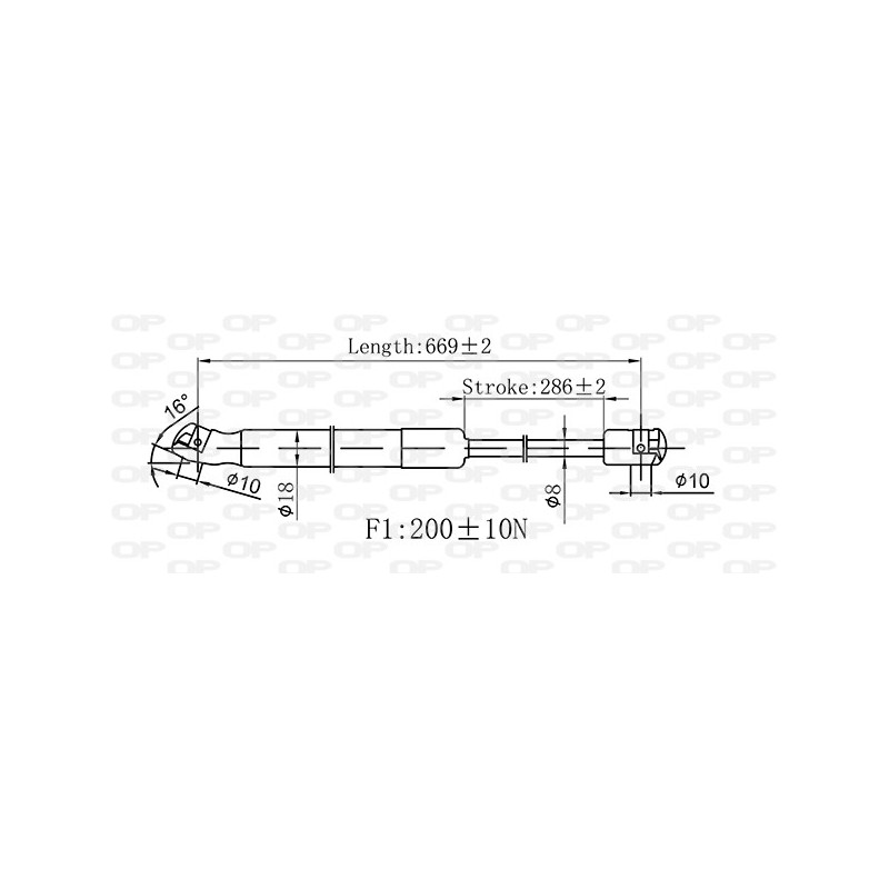 Molla A Gas Cofano anteriore destro/Sinistro per Alfa Romeo Gtv (916C_) GSR6534.00