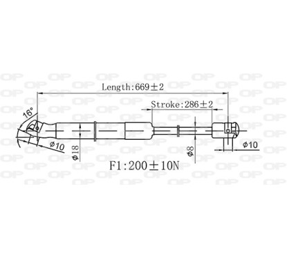 Molla A Gas Cofano anteriore destro/Sinistro per Alfa Romeo Gtv (916C_) GSR6534.00 - 80-GSR6534.00 - 80-GSR6534.00