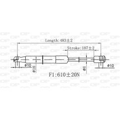 Molla A Gas Portellone posteriore destro/Sinistro per Hyundai Elantra, IX35 e Matrix e altri modelli GSR6551.00