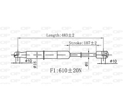 Molla A Gas Portellone posteriore destro/Sinistro per Hyundai Elantra, IX35 e Matrix e altri modelli GSR6551.00 -