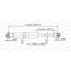 Molla A Gas Portellone posteriore destro/Sinistro per Kia Carens GSR6556.00