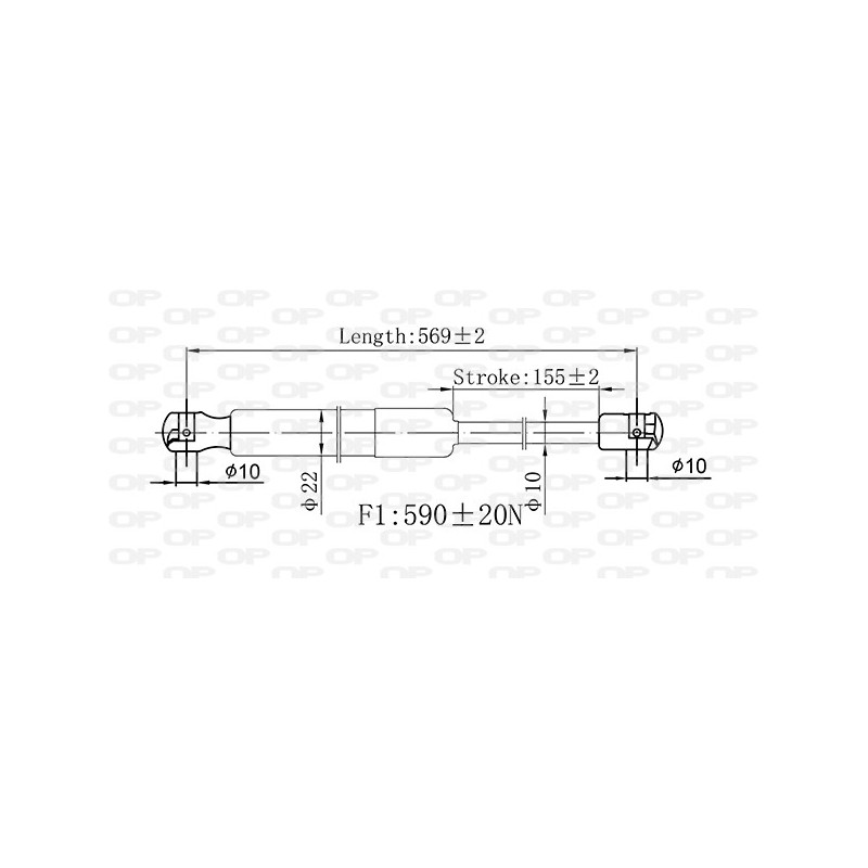Molla A Gas Portellone posteriore destro/Sinistro per Kia Carens GSR6556.00