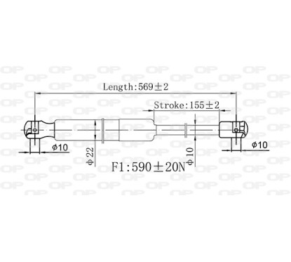 Molla A Gas Portellone posteriore destro/Sinistro per Kia Carens GSR6556.00 - 80-GSR6556.00 - 80-GSR6556.00