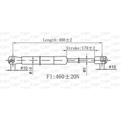 Molla A Gas Portellone posteriore destro/Sinistro per Jeep Renegade GSR6579.00 - 80-GSR6579.00 - 80-GSR6579.00