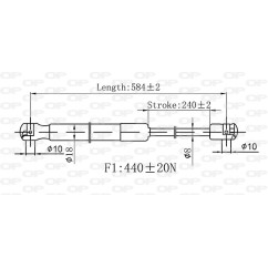 Molla A Gas Portellone posteriore destro/Sinistro per Skoda Octavia GSR6582.00 - 80-GSR6582.00 - 80-GSR6582.00