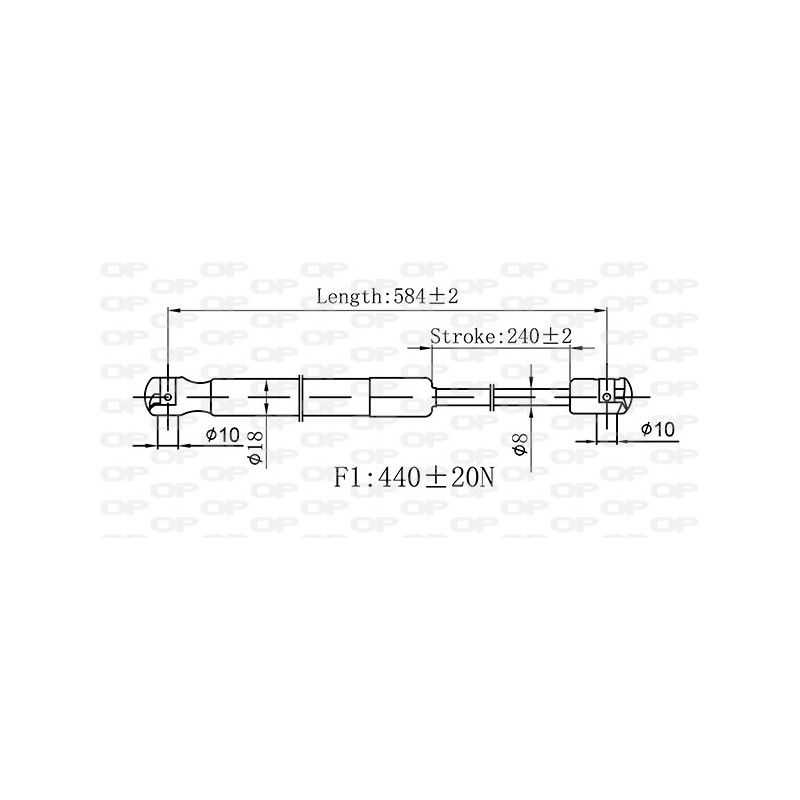 Molla A Gas Portellone posteriore destro/Sinistro per Skoda Octavia GSR6582.00