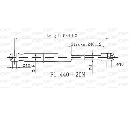 Molla A Gas Portellone posteriore destro/Sinistro per Skoda Octavia GSR6582.00 - 80-GSR6582.00 - 80-GSR6582.00