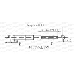 Molla A Gas Portellone posteriore destro/Sinistro per Citroen C3 GSR6585.00
