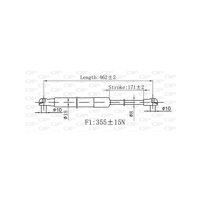 Molla A Gas Portellone posteriore destro/Sinistro per Citroen C3 GSR6585.00