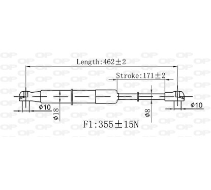 Molla A Gas Portellone posteriore destro/Sinistro per Citroen C3 GSR6585.00 - 80-GSR6585.00 - 80-GSR6585.00