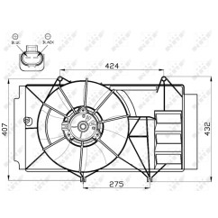Ventola Radiatore Toyota 47525 - 32-47525 - 32-47525