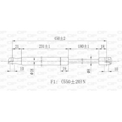 Molla A Gas Portellone posteriore destro/Sinistro per Volkswagen Passat GSR6047.00