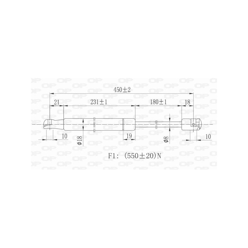 Molla A Gas Portellone posteriore destro/Sinistro per Volkswagen Passat GSR6047.00