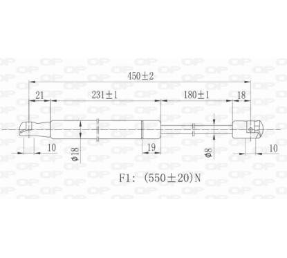 Molla A Gas Portellone posteriore destro/Sinistro per Volkswagen Passat GSR6047.00 - 80-GSR6047.00 - 80-GSR6047.00