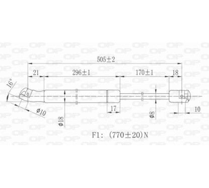 Molla A Gas Portellone posteriore destro/Sinistro per Volkswagen Touran GSR6111.00 - 80-GSR6111.00 - 80-GSR6111.00