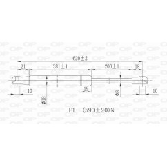 Molla A Gas Portellone posteriore destro/Sinistro per Bmw X3 (E83) GSR6141.00 - 80-GSR6141.00 - 80-GSR6141.00