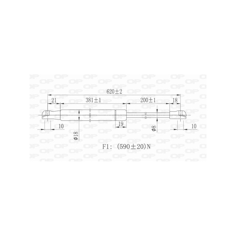 Molla A Gas Portellone posteriore destro/Sinistro per Bmw X3 (E83) GSR6141.00
