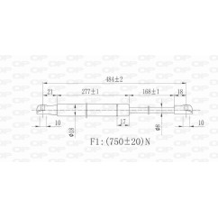 Molla A Gas Portellone posteriore destro/Sinistro per Audi A5 (8T) GSR6157.00 - 80-GSR6157.00 - 80-GSR6157.00
