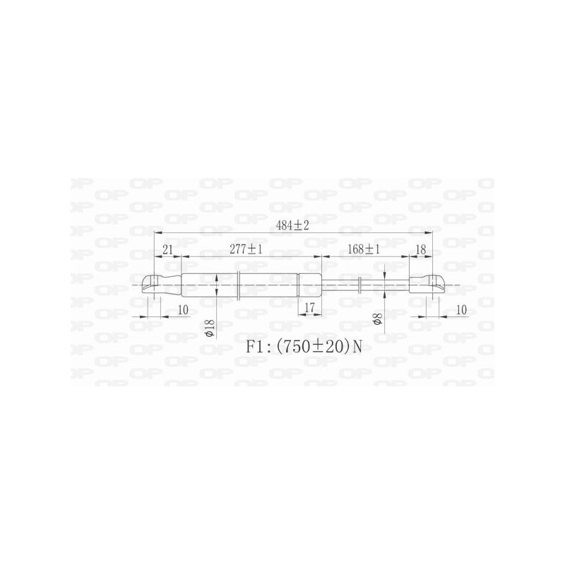 Molla A Gas Portellone posteriore destro/Sinistro per Audi A5 (8T) GSR6157.00