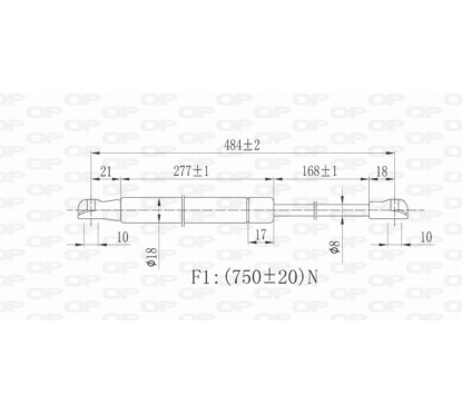 Molla A Gas Portellone posteriore destro/Sinistro per Audi A5 (8T) GSR6157.00 - 80-GSR6157.00 - 80-GSR6157.00