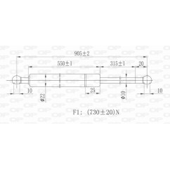 Molla A Gas Portellone posteriore destro/Sinistro per Fiat Talento, Nissan NV300 e Primastar e altri modelli GSR6239.00 -