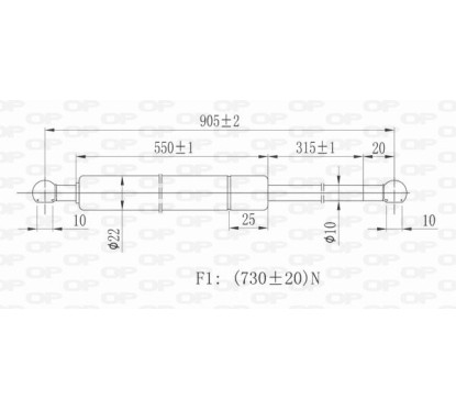Molla A Gas Portellone posteriore destro/Sinistro per Fiat Talento, Nissan NV300 e Primastar e altri modelli GSR6239.00 -