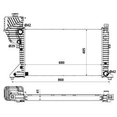 Radiatore Mercedes 55348A - 32-55348A - 32-55348A