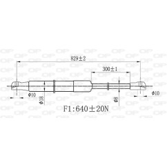 Molla A Gas Baule anteriore destro/Sinistro per Ford Transit, Mercedes Citan (W415) e Renault Kangoo e altri modelli