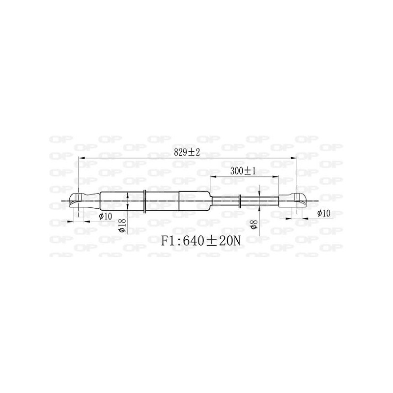 Molla A Gas Baule anteriore destro/Sinistro per Ford Transit, Mercedes Citan (W415) e Renault Kangoo e altri modelli GSR6474.00