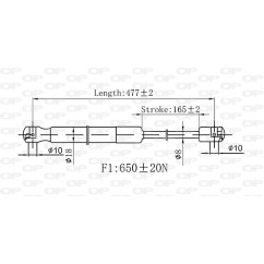 Molla A Gas Portellone posteriore destro/Sinistro per Opel Astra J GSR6560.00